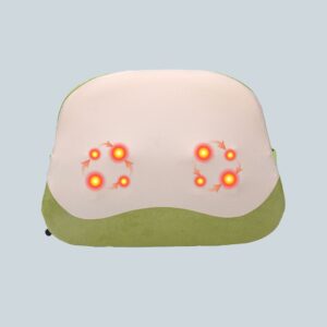 Portable 3D Heat Kneading Neck and Back Massage Pillow